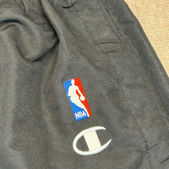Utah Jazz Team Issue Warm Up Tearaway Pants Size 40 Black Champion Lined 33" - Picture 3 of 16